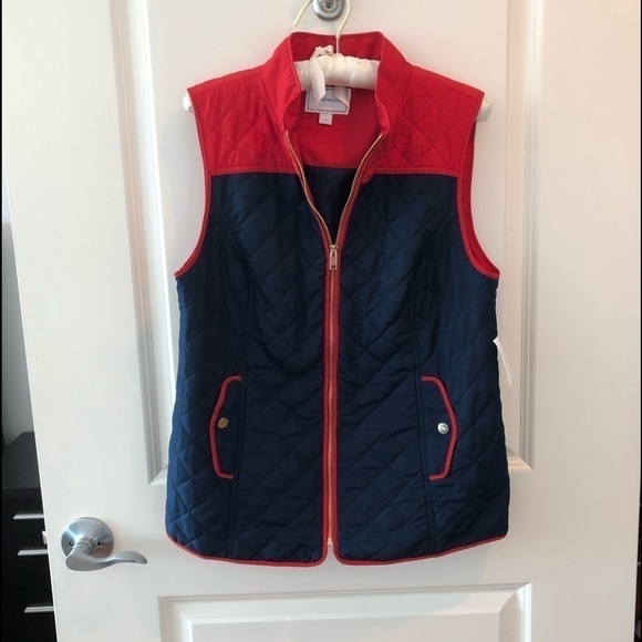 NWT Charter Club Color blocked Quilted Vest Size S - Picture 3 of 16